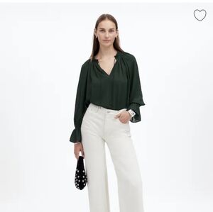 ❌SOLD❌Madewell Tie Neck Blouse